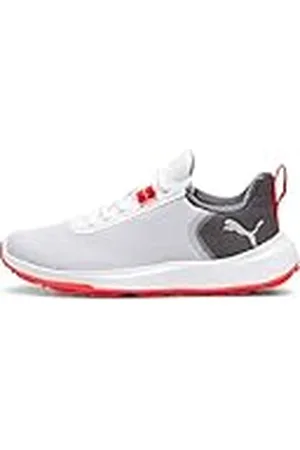 PUMA Fusion Crush Sport Jr Golfschoen voor jongens, Witte donkere kolen, 38 EU