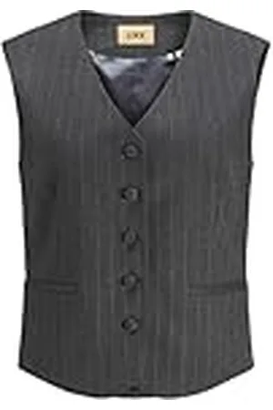 JJXX JACK & JONES Dames Jxmary geborsteld vest TLR pak vest, donkergrijs melange/strepen: lichtgrijs, S, , S