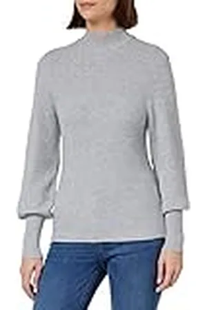 ONLY ONLLESLY L/S Ballon EX KNT Pullover Sweater, Light Grey Melange, L