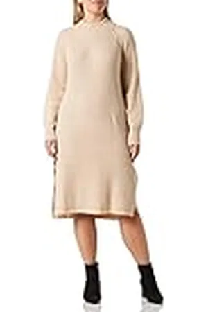 Dreimaster Vintage Dames gebreide jurk met lange mouwen midi imane, , M/L