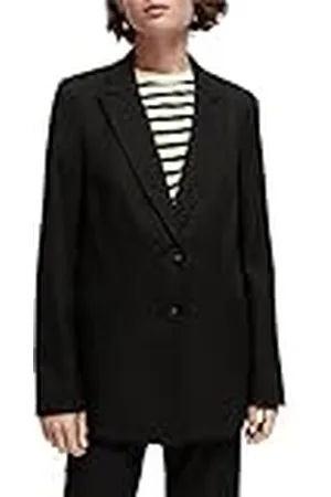 Scotch&Soda Vrouwen Relaxed Fit Single Breasted Tailored Blazer Casual, Zwart 0008, XL
