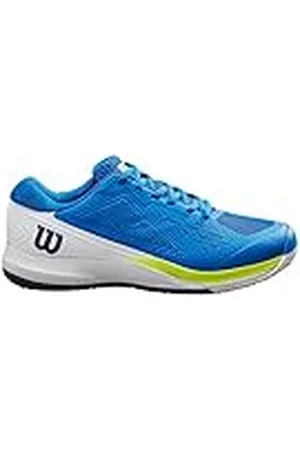 Wilson Rush Pro Ace tennisschoen voor heren, Lapis Blue White Safety Yellow, 43.50 EU