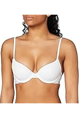 Calvin Klein Beugelbeha dames Moderne katoenen T-shirt-beha , Wit , 80E
