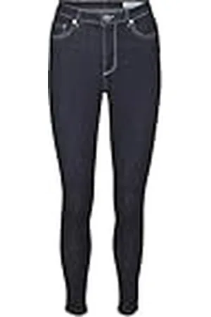 VERO MODA VMSOPHIA Skinny Jeans voor dames, hoge taille, skinny fit jeans, donkerblauw (dark blue denim), XS / 32L