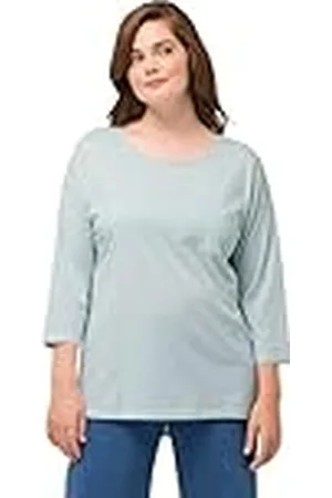 Ulla Popken Damespyjama shirt met borstzak pyjamaset, , 42-44