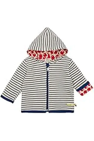 loud + proud Uniseks baby strepen, GOTS-gecertificeerd, omkeerbare jas, , 74/80 cm