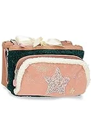 Enso Shine Stars toilettas met drie vakken, roze, 20,5 x 10,5 x 8,5 cm