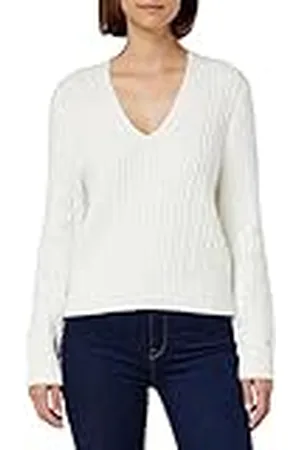Tommy Hilfiger Dames kabel all over V-NK trui pullovers, , L, , L