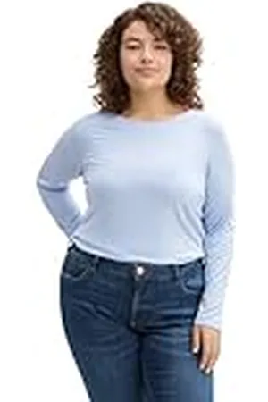 TOM TAILOR Dames Plussize Longsleeve T-shirt, , 50 NL