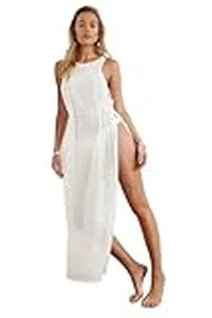 Trendyol Dames diepe gebreide strandjurk jurk, , large