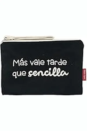 Hello-Bags Toilettas van katoen met ritssluiting en binnenvoering, 23 cm, zwart
