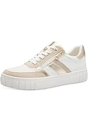 Marco Tozzi Damessneakers, wit/goud, 40 EU, , 40 EU