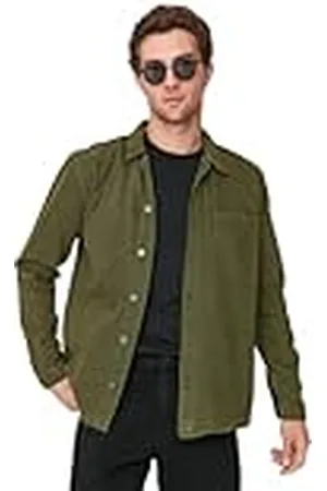 Trendyol Heren Overhemd kraag effen normale jas jas, , S, , S