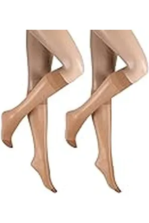 Hudson Lilly Lafina, 120002031, kniekousen voor dames, 15 DEN, 2-pack, teint, Eén Maat