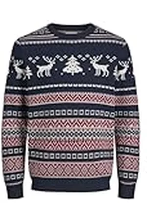 JACK & JONES Bestseller A/S Jorsnowball Knit Crew Neck Gebreide trui voor heren, , XL