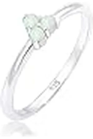 Elli Dames solitaire jaarring 925 sterling opaal 0603710618, 58 EU, , Opaal