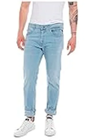 Replay Heren Jeans Grover Straight-Fit met stretch, Lichtblauw 010, 29W / 30L