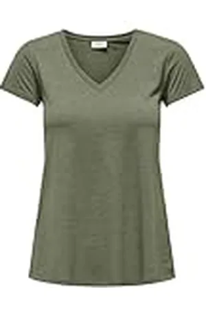 JDY DALILA S/S V-hals TOP JRS ATK, , XS