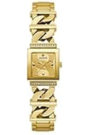 Guess Dames 20,8 mm horloge - goudkleurige G-Link Champagne wijzerplaat gouden toon kast, , GW0603L2