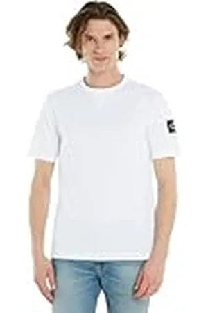 Calvin Klein Jeans Heren Badge Regular Tee S/S Gebreide Tops, , 3XL