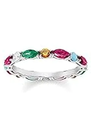 Thomas Sabo Damen-Jahrestag Statement Ring 925 Sterlingsilber mit 