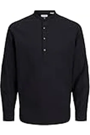 JACK & JONES JJESUMMER Half Placket Shirt LS SN, , XS