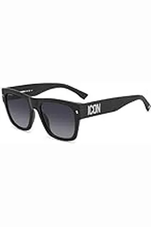 Dsquared2 Icon 0004/S zonnebril, matzwart, palladium, 55 voor heren, , 55