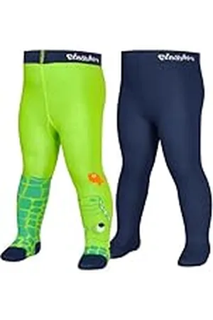 Playshoes Unisex kinderen krokodil set van 2 panty