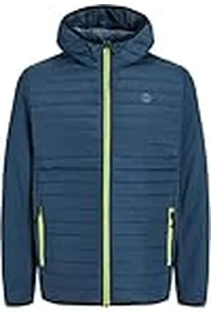 JACK & JONES JJEMULTI gewatteerde jas voor heren, Ensign Blue/Detail: Set-IN Sleeves/Wild Lime Contrast, XS, , XS