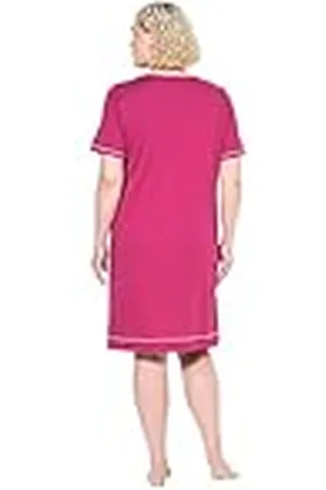 Ulla Popken Dames Bigshirt Summer Delights 830083 Nachthemd, , 46/48, , 46/48