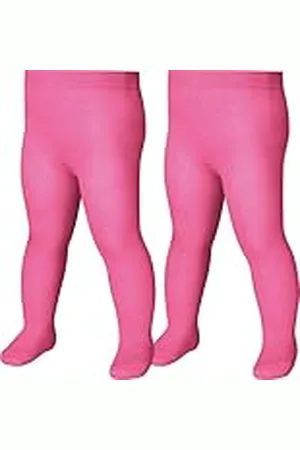 Playshoes Uniseks thermische warme panty voor kinderen, Roze dubbelpak, 50-56