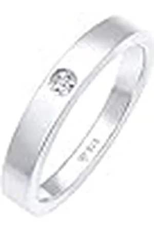 Elli DIAMONDS Ring Dames Solitaire Classic met Diamant (0.015 ct.) in 925 Sterling Zilver