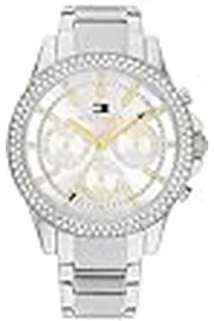 Tommy Hilfiger Analoog multifunctioneel kwartshorloge voor dames met zilveren roestvrijstalen armband - 1782677, , armband