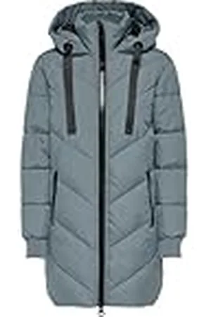 JDY Dames SKYLAR Padded Hood Jacket OTW NOOS gewatteerde jas, Chateau Gray/Detail:Black, S, , S