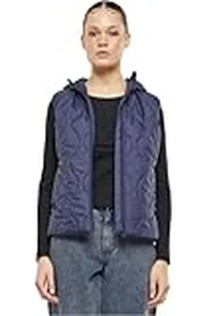 Urban classics Super Light Puffer Vest voor dames, licht gewatteerd vest met capuchon, slim fit, , M