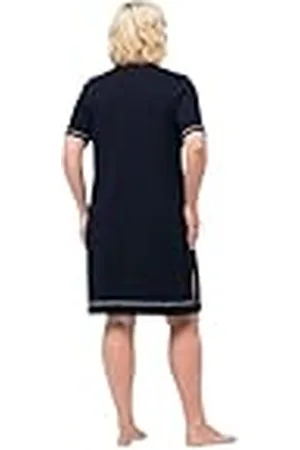 Ulla Popken Dames Bigshirt Summer Delights 830083 Nachthemd, , 50/52, , 50/52