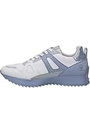 Bagatt Casual Sophie Veterschoenen voor dames, wit/lichtblauw, 38 EU, , 38 EU