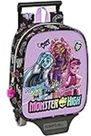 Safta MONSTER HIGH kleuterschoolrugzak met trolley, ideaal voor kinderen van alle leeftijden, comfortabel en veelzijdig, kwaliteit en duurzaamheid, 22 x 10 x 27 cm, , , Standaard, Casual