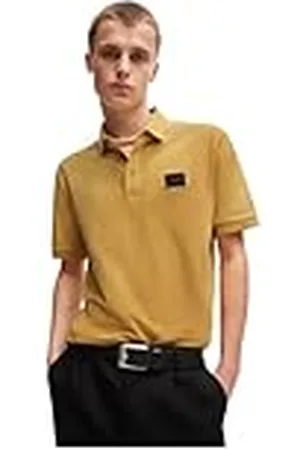 HUGO BOSS Heren Dereso Gel Katoen-piqué poloshirt met Jelly Logo Label, , XS