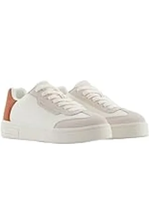 Armani Exchange Londen sneakers voor dames, off-white + caram.cafe, 35 EU, , 35 EU