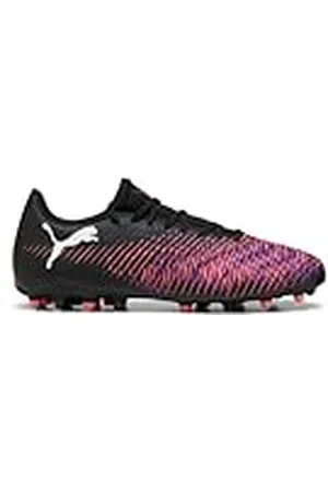 PUMA Unisex Future 8 Play MG voetbalschoen, zwart wit-gloeiend rood, 10 UK, Zwart Wit Gloeiend Rood, 44.5 EU