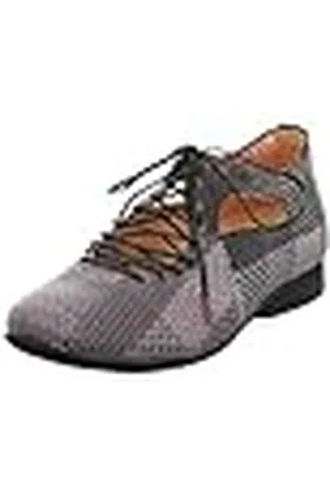 Think! Dames GUAD2 chromfrei gegerbte nachhaltige Halbschuhe, SCHWARZ 9000