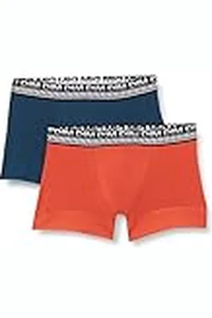 Dim Stay and Fit boxershorts katoen 3D Flex heren x2, Kleinblauw/oranje parelmoer, 5