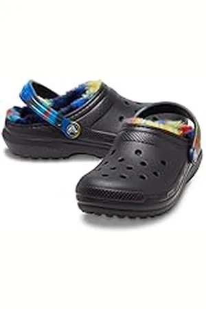 Crocs Classic Lined Spray Dye Clog Kids , Zwart Multi, 40 EU