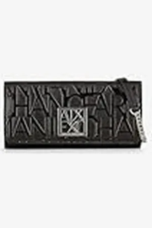 Armani Exchange Damesketting, Embossed All Over Logo Bi-Fold Wallet, , Eén Maat