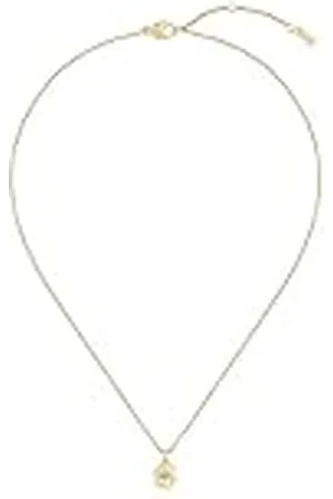 HUGO BOSS Jewelry 1580747 Dameshalsketting DOUBLE B PETIT geelgoud met dubbele hanger B One Size, roestvrij staal, geen edelsteen 1580747, Eén maat, Roestvrij staal, Geen edelsteen