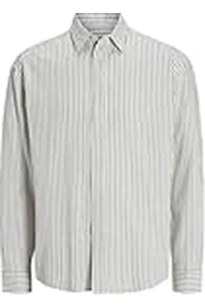 JACK & JONES Jorjames Split Stripe Shirt Ls, , XS