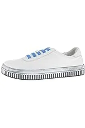 Andrea Conti Lage sneakers voor dames, wit/jeans/white dirty, 41 EU, , 41 EU