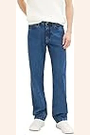TOM TAILOR Heren 1037113 Straight Jeans, 10113-Clean Mid Stone Blue Denim, 28, , 28