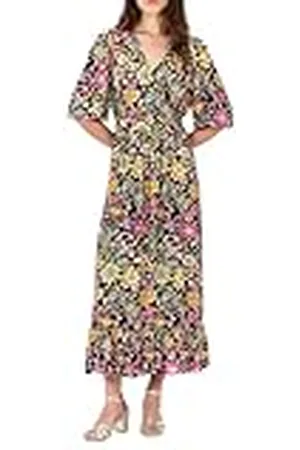 Caroll Lange jurk met korte mouwen, , 38